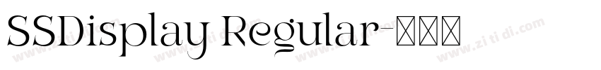 SSDisplay Regular字体转换